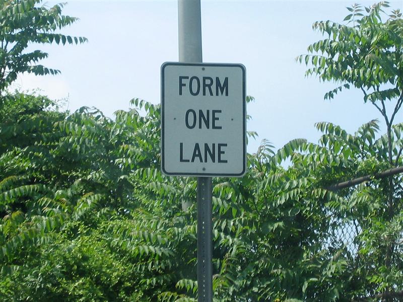 Form one lane