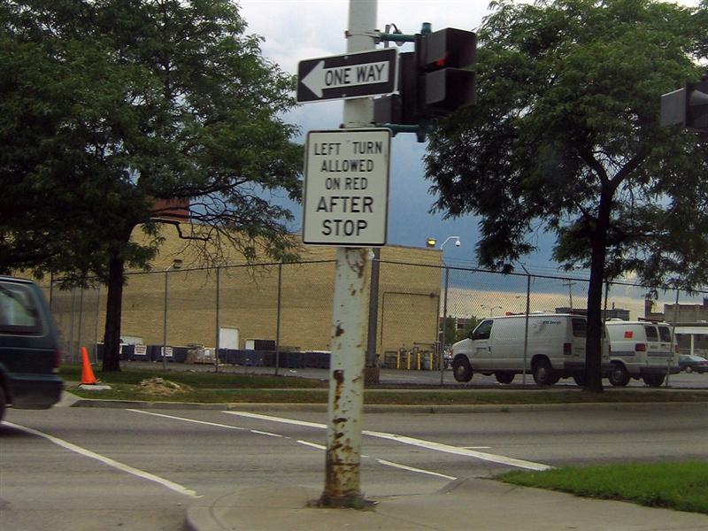 Left turn allowed on red after stop