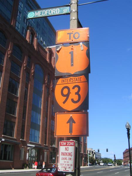 To US1 and I93, construction orange