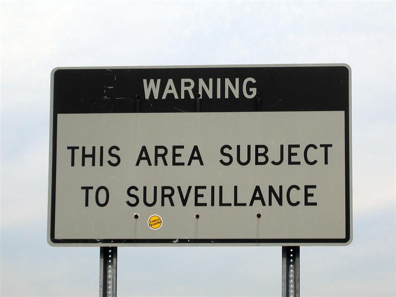 Warning, this area subject to surveillance
