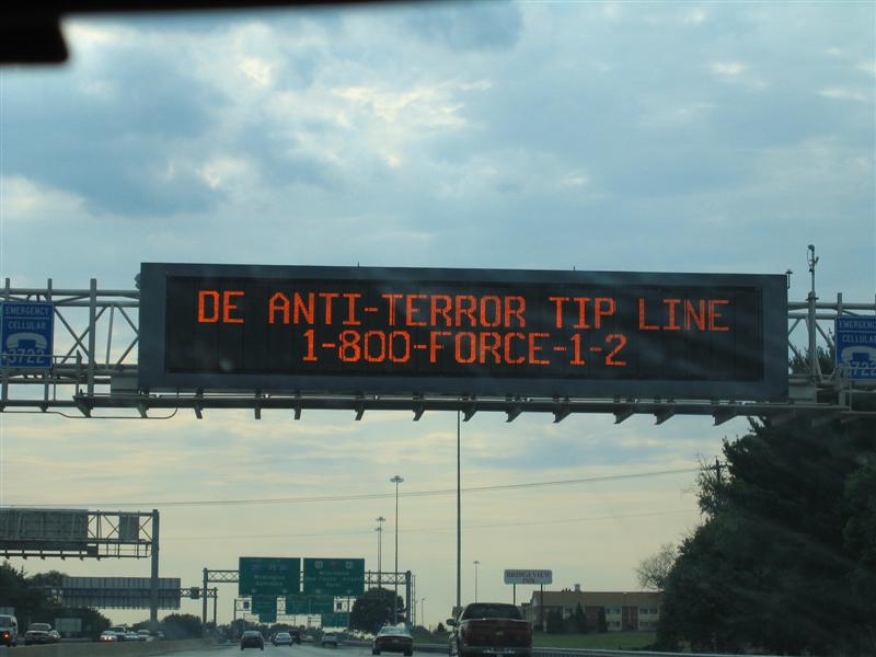 DE Anti-terror tip line, 1-(800)-FORCE-1-2