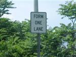 Form one lane