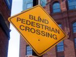 Blind pedestrian crossing