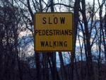 Slow pedestrian's walking